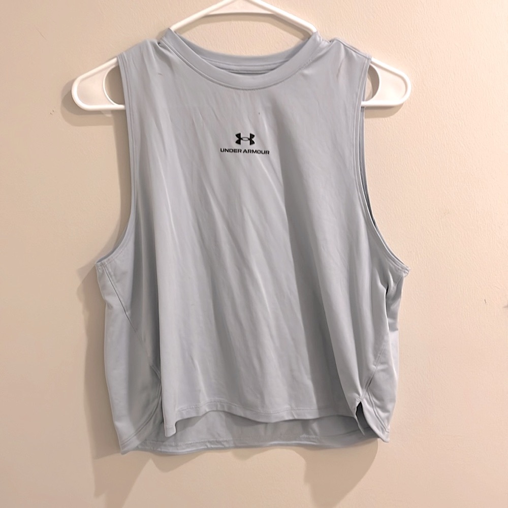 Blue under armor workout top